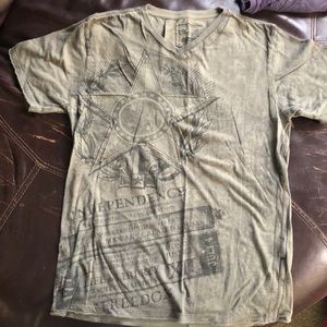 Graphic V neck Tee shirt